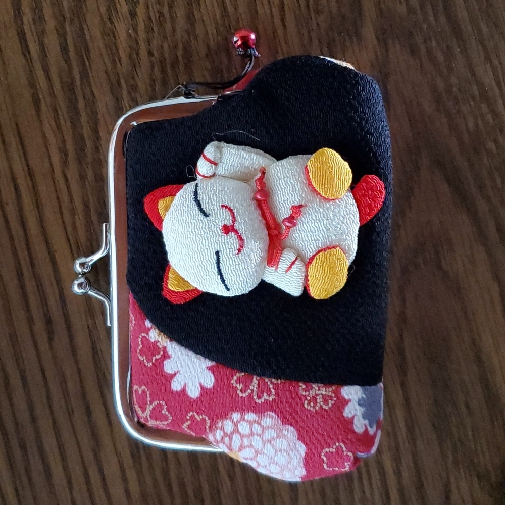 Lucky Red Cat Coin Purse
